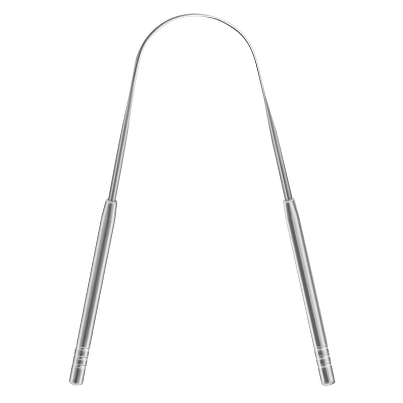 New Metal Tongue Scrapper Stainless Steel Oral Health Bad Breath Cleaning Toxins
